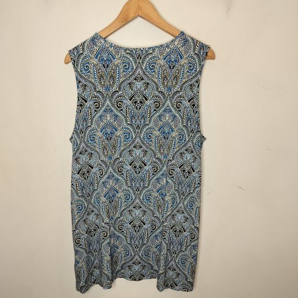 J Jill Wearever Collection Tunic Tank Top Floral Paisley - Picture 10 of 11